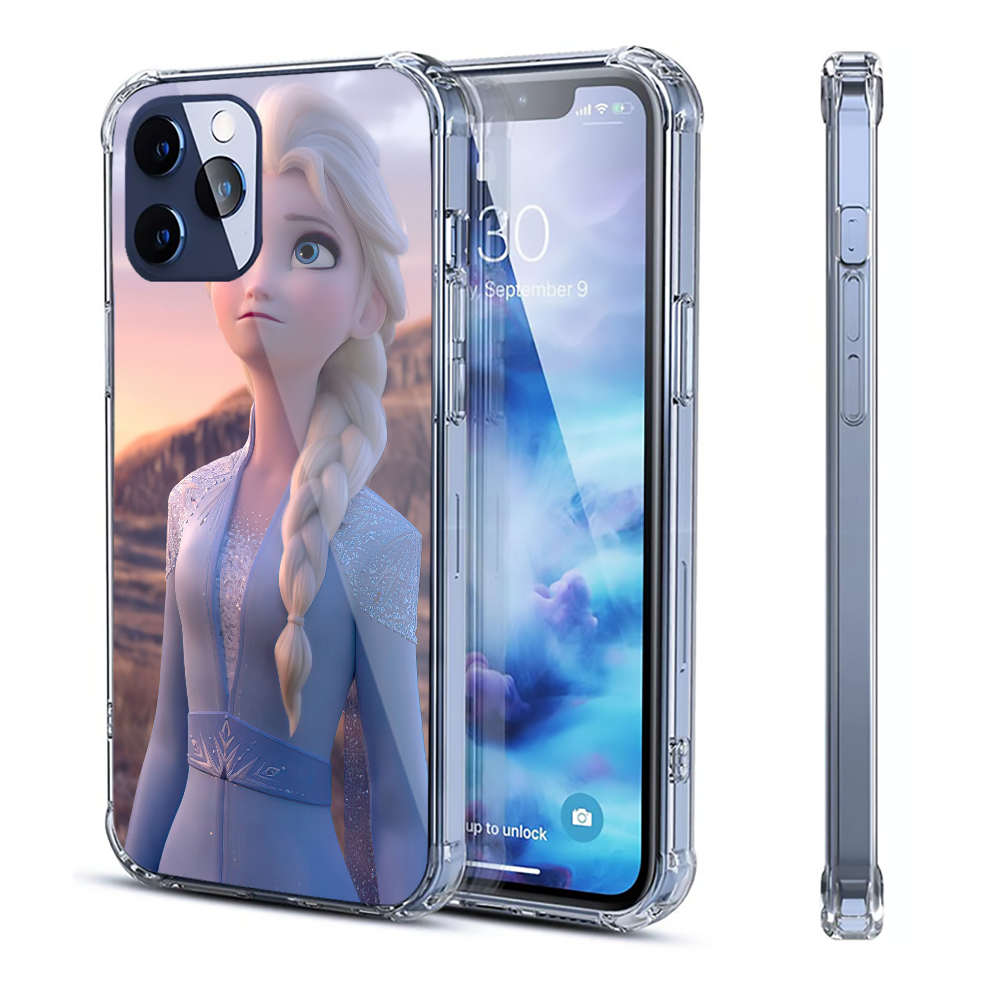 （画像用） アナと雪の女王 アンナ エルサ Frozen Anna Elsa 【iPhone 12シリーズ対応】透明スマホケース（クリアソフトケース）